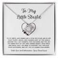 To My Little Starlet - From Aunt to Niece  Love Knot Necklace