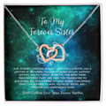 To My Forever Sister - From Brother To Sister Interlocking Hearts Necklace