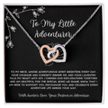 To My Little Adventurer - From Aunt to Niece Interlocking Hearts Necklace