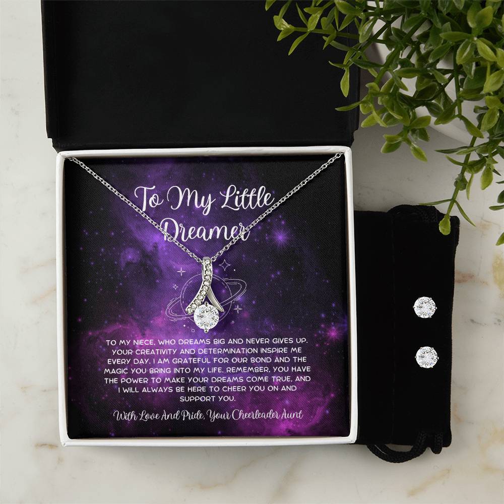 To My Little Dreamer - From Aunt to Niece Alluring Beauty Necklace  With Earrings