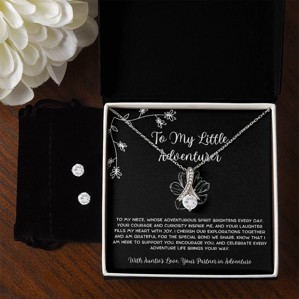 To My Little Adventurer - From Aunt to Niece Alluring Beauty Necklace  With Earrings