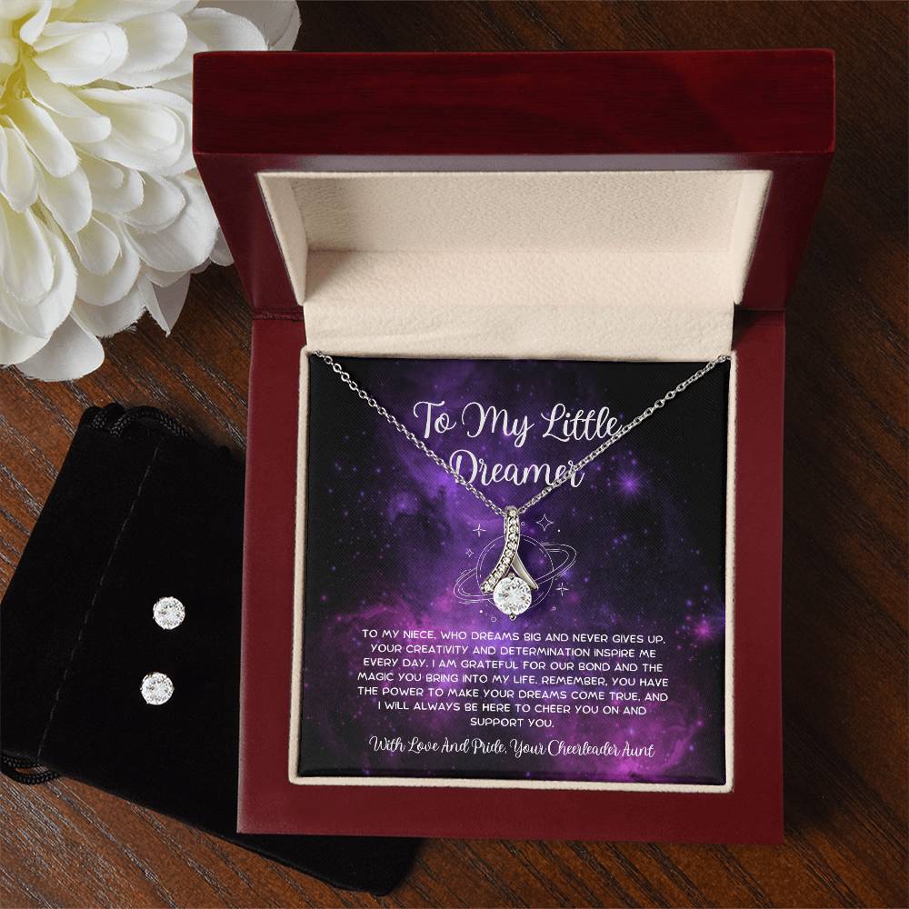 To My Little Dreamer - From Aunt to Niece Alluring Beauty Necklace  With Earrings