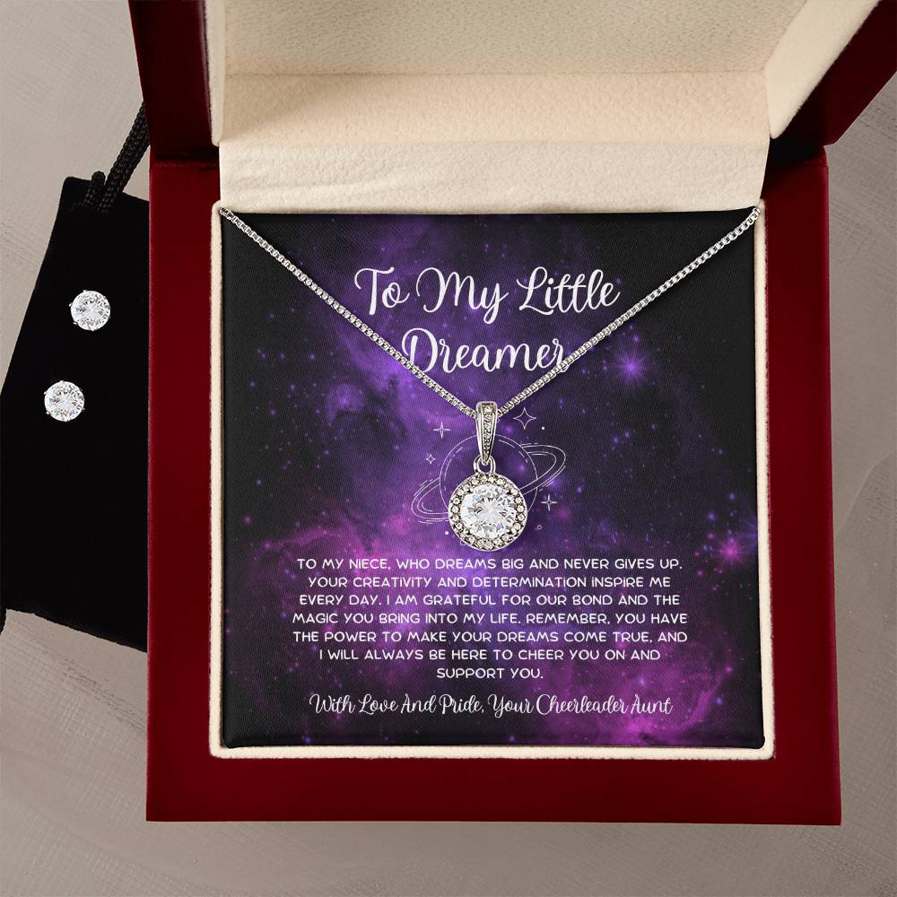 To My Little Dreamer - From Aunt to Niece Eternal Hope Necklace With Earrings
