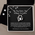 To My Sister, My Partner In Crime - From Brother To Sister Forever Love Necklace With Earrings