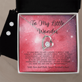 To My Little Wonder - From Aunt to Niece  Forever Love Necklace With Earrings