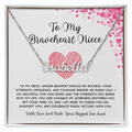 To My Braveheart Niece - From Aunt to Niece Custom Name Necklace