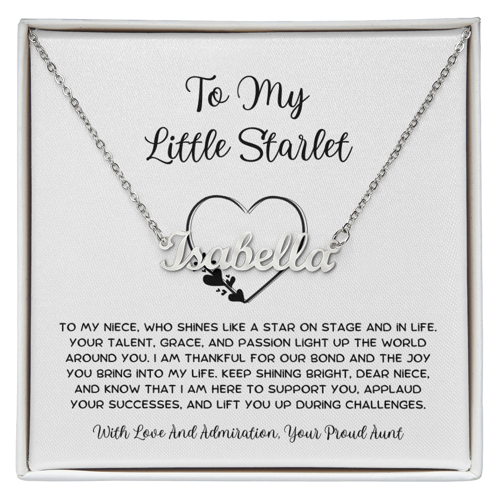 To My Little Starlet - From Aunt to Niece Custom Name Necklace