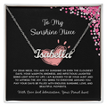 To My Sunshine Niece - From Aunt to Niece Custom Name Necklace