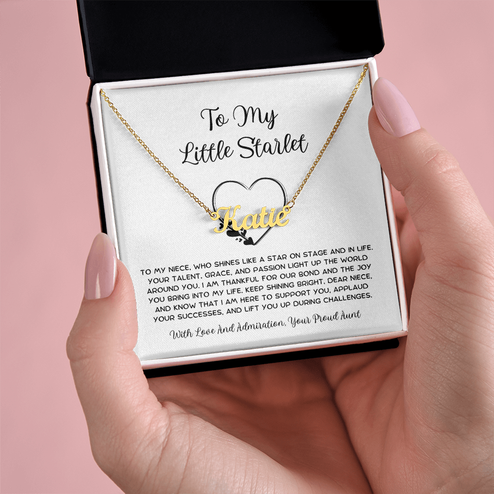 To My Little Starlet - From Aunt to Niece Custom Name Necklace