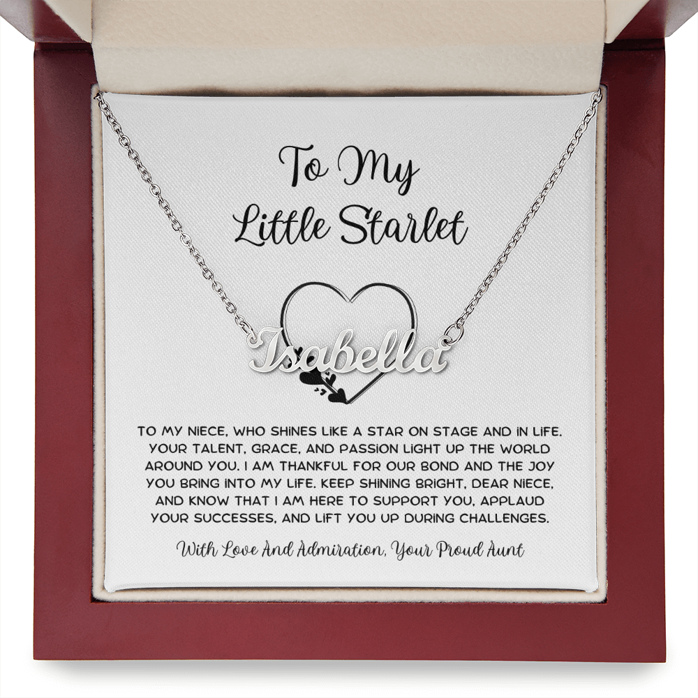 To My Little Starlet - From Aunt to Niece Custom Name Necklace