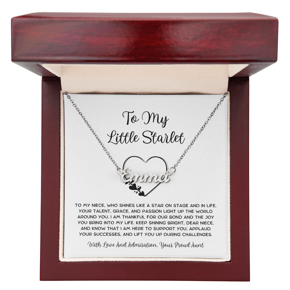 To My Little Starlet - From Aunt to Niece Custom Name Necklace