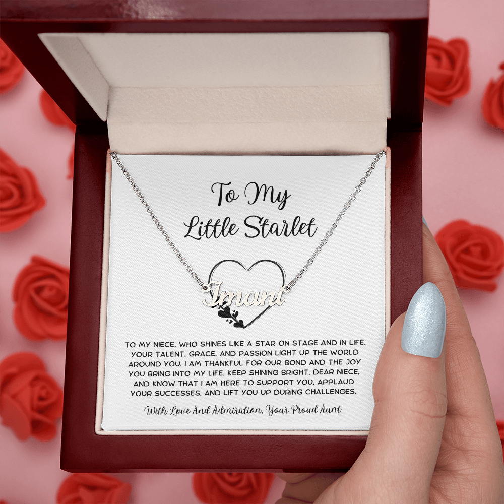 To My Little Starlet - From Aunt to Niece Custom Name Necklace
