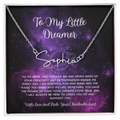 To My Little Dreamer - From Aunt to Niece Signature Name Necklace