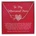 To My Whimsical Niece - From Aunt to Niece Signature Name Necklace