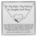 To My Sister, My Partner ln Laughter And Tears - From Brother To Sister Signature Name Necklace