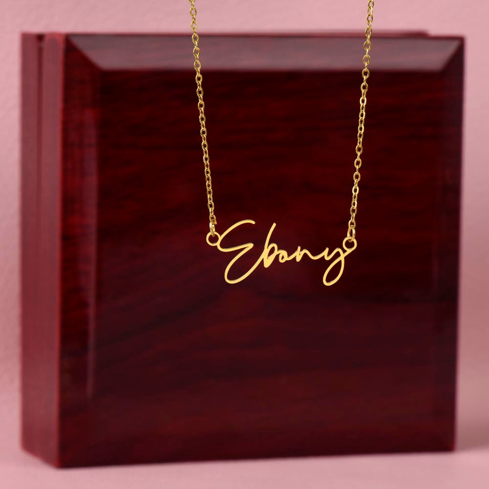 To My Sister, My Partner In Mischief - From Brother To Sister Signature Name Necklace