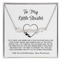 To My Little Starlet - From Aunt to Niece Heart Name Necklace