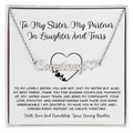 To My Sister, My Partner ln Laughter And Tears - From Brother To Sister Heart Name Necklace