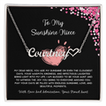 To My Sunshine Niece - From Aunt to Niece Heart Name Necklace