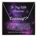 To My Little Dreamer - From Aunt to Niece Heart Name Necklace