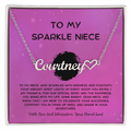 To My Sparkle Niece - From Aunt to Niece Heart Name Necklace