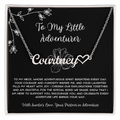 To My Little Adventurer - From Aunt to Niece Heart Name Necklace