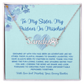 To My Sister, My Partner In Mischief - From Brother To Sister Paw Print Name Necklace