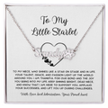 To My Little Starlet - From Aunt to Niece Paw Print Name Necklace