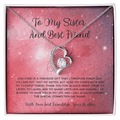 To My Sister And Best Friend - From Brother To Sister Forever Love Necklace