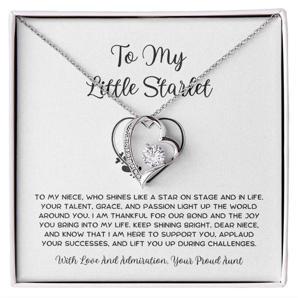 To My Little Starlet - From Aunt to Niece Forever Love Necklace