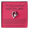 To My Guardian Angel, My Sister - From Brother To Sister Forever Love Necklace