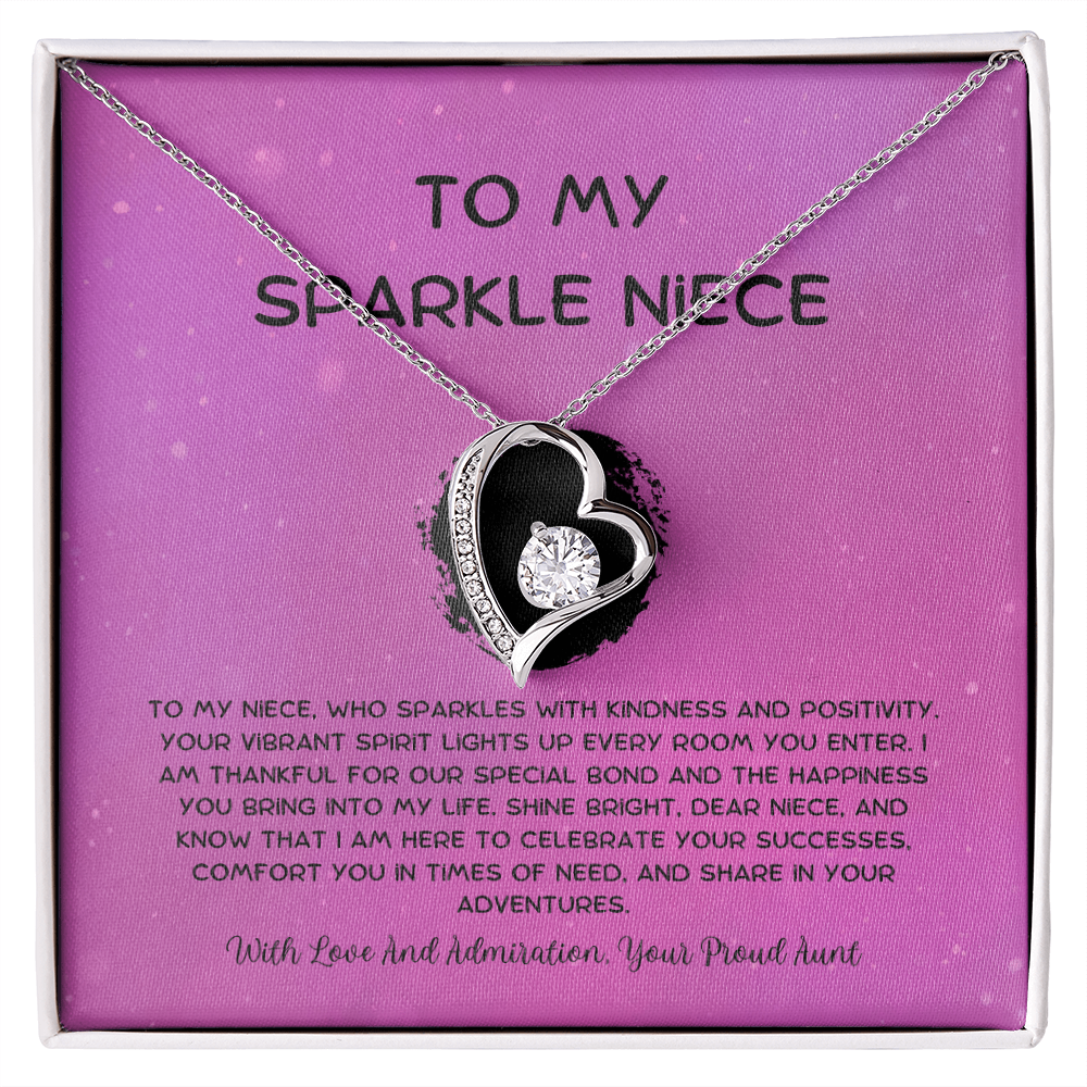 To My Sparkle Niece - From Aunt to Niece Forever Love Necklace