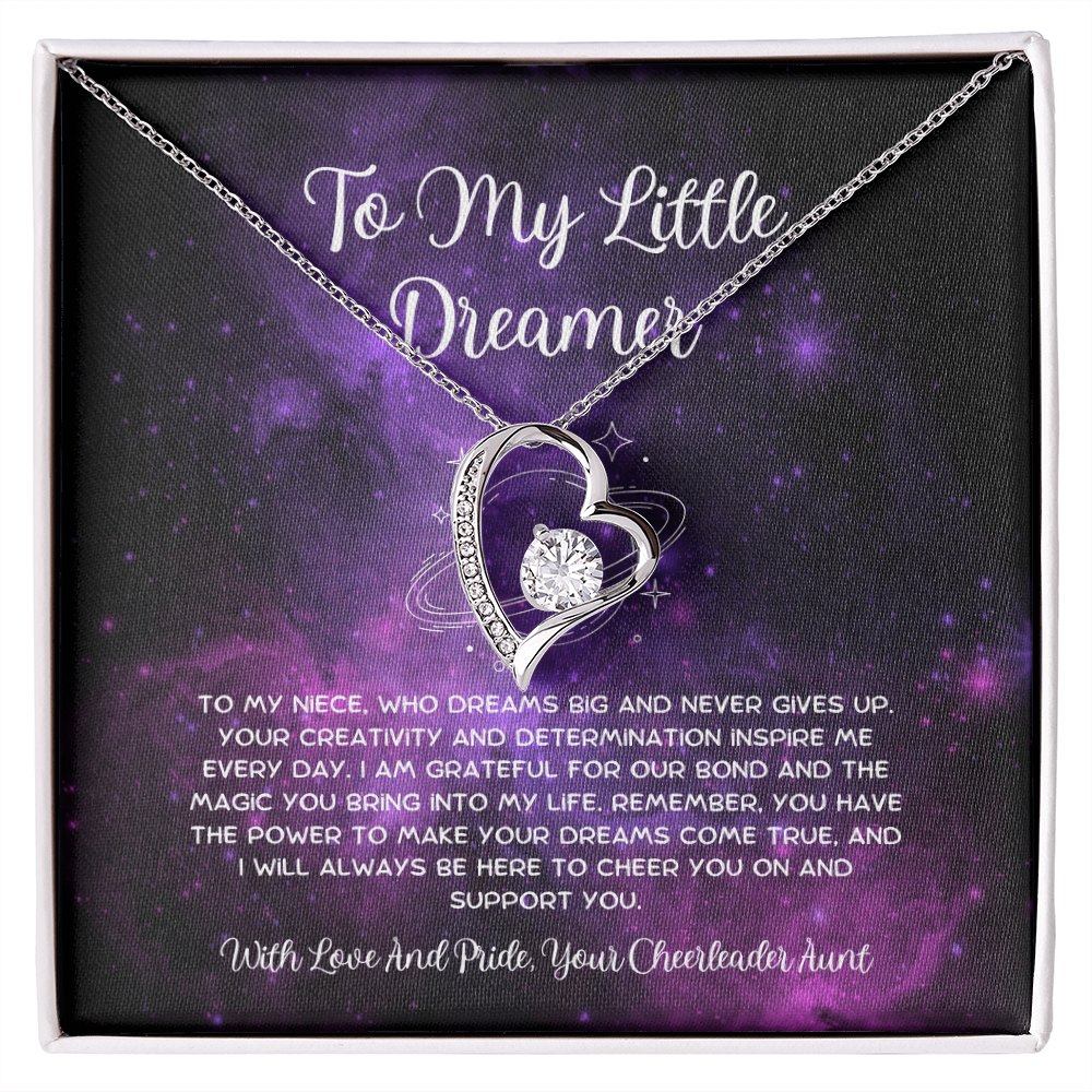 To My Little Dreamer - From Aunt to Niece Forever Love Necklace
