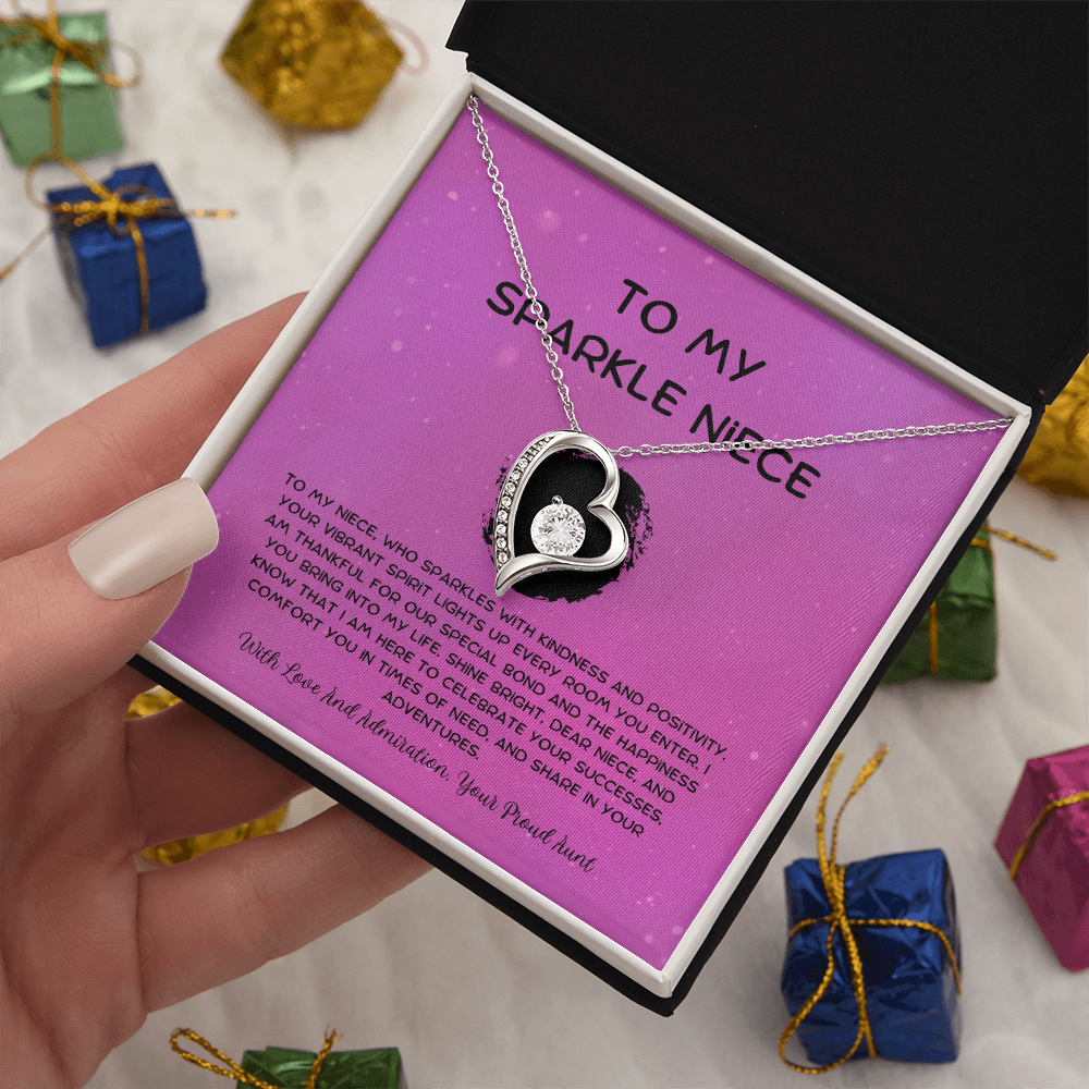 To My Sparkle Niece - From Aunt to Niece Forever Love Necklace