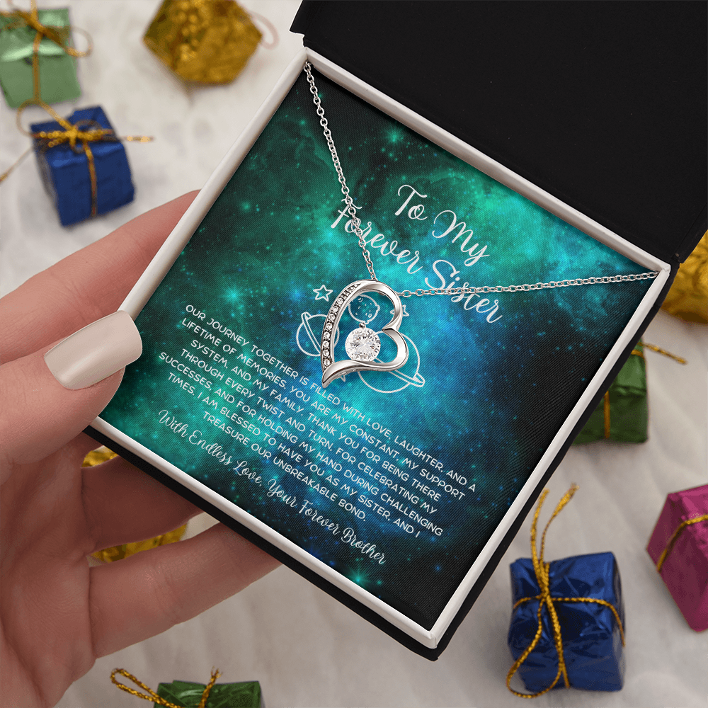 To My Forever Sister - From Brother To Sister Forever Love Necklace