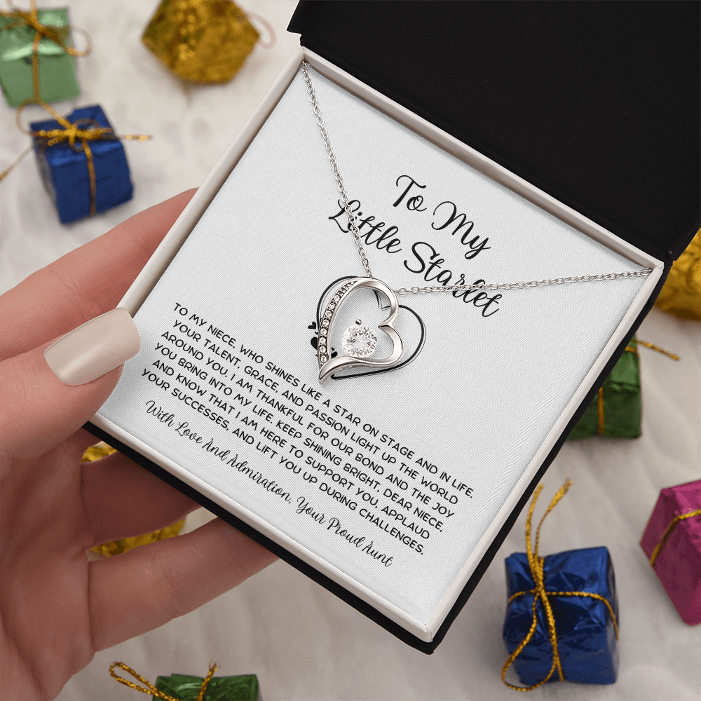 To My Little Starlet - From Aunt to Niece Forever Love Necklace