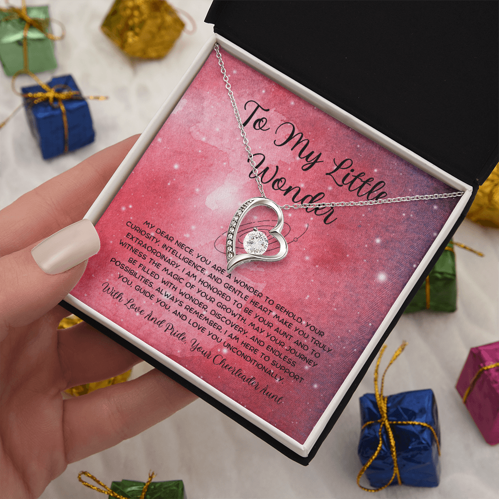 To My Little Wonder - From Aunt to Niece Forever Love Necklace