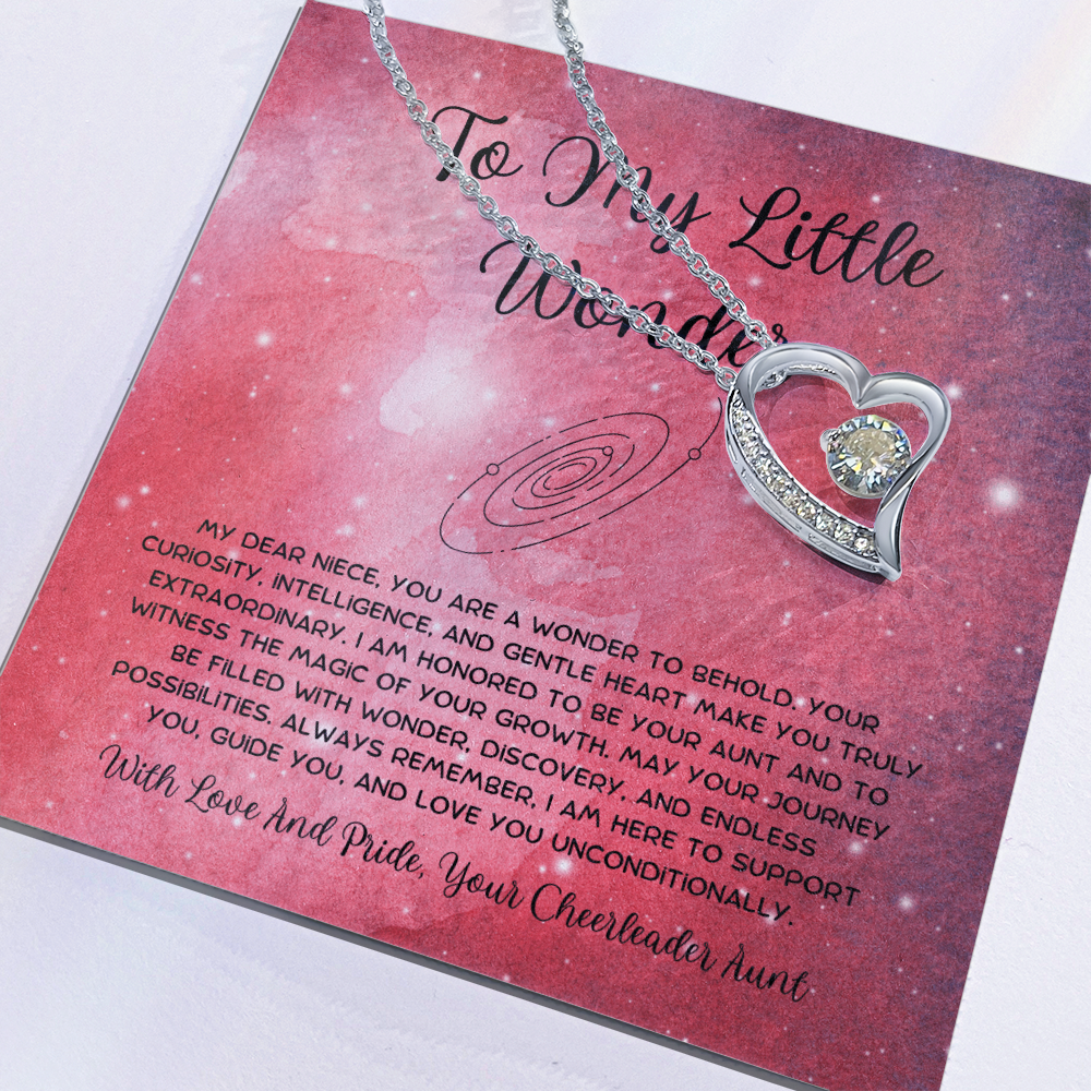 To My Little Wonder - From Aunt to Niece Forever Love Necklace