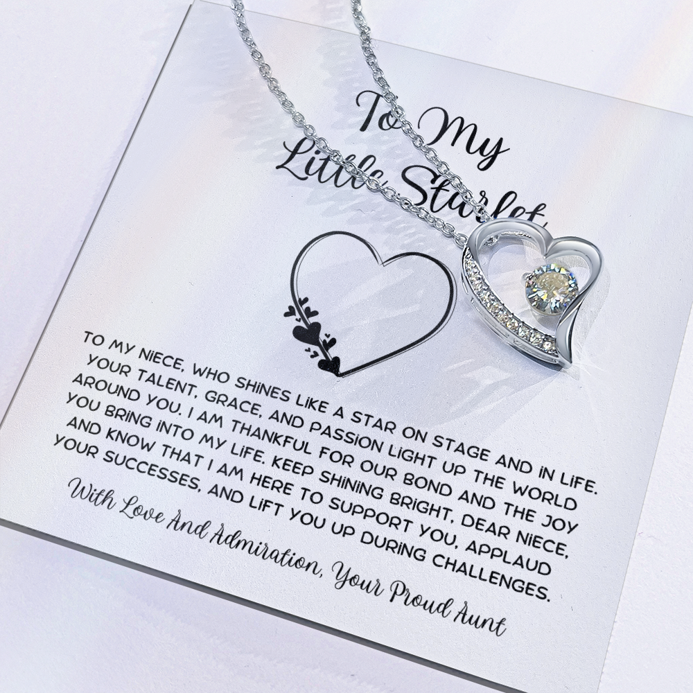 To My Little Starlet - From Aunt to Niece Forever Love Necklace