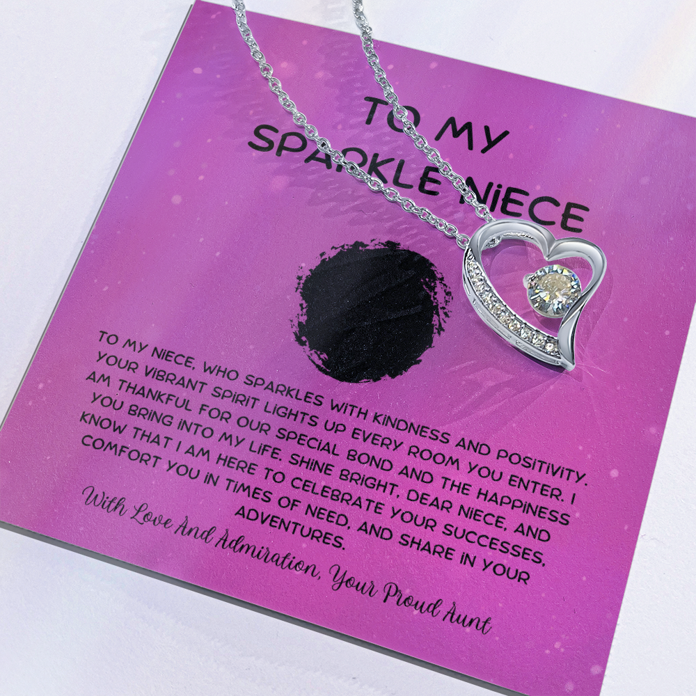 To My Sparkle Niece - From Aunt to Niece Forever Love Necklace