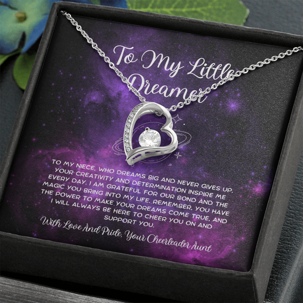 To My Little Dreamer - From Aunt to Niece Forever Love Necklace