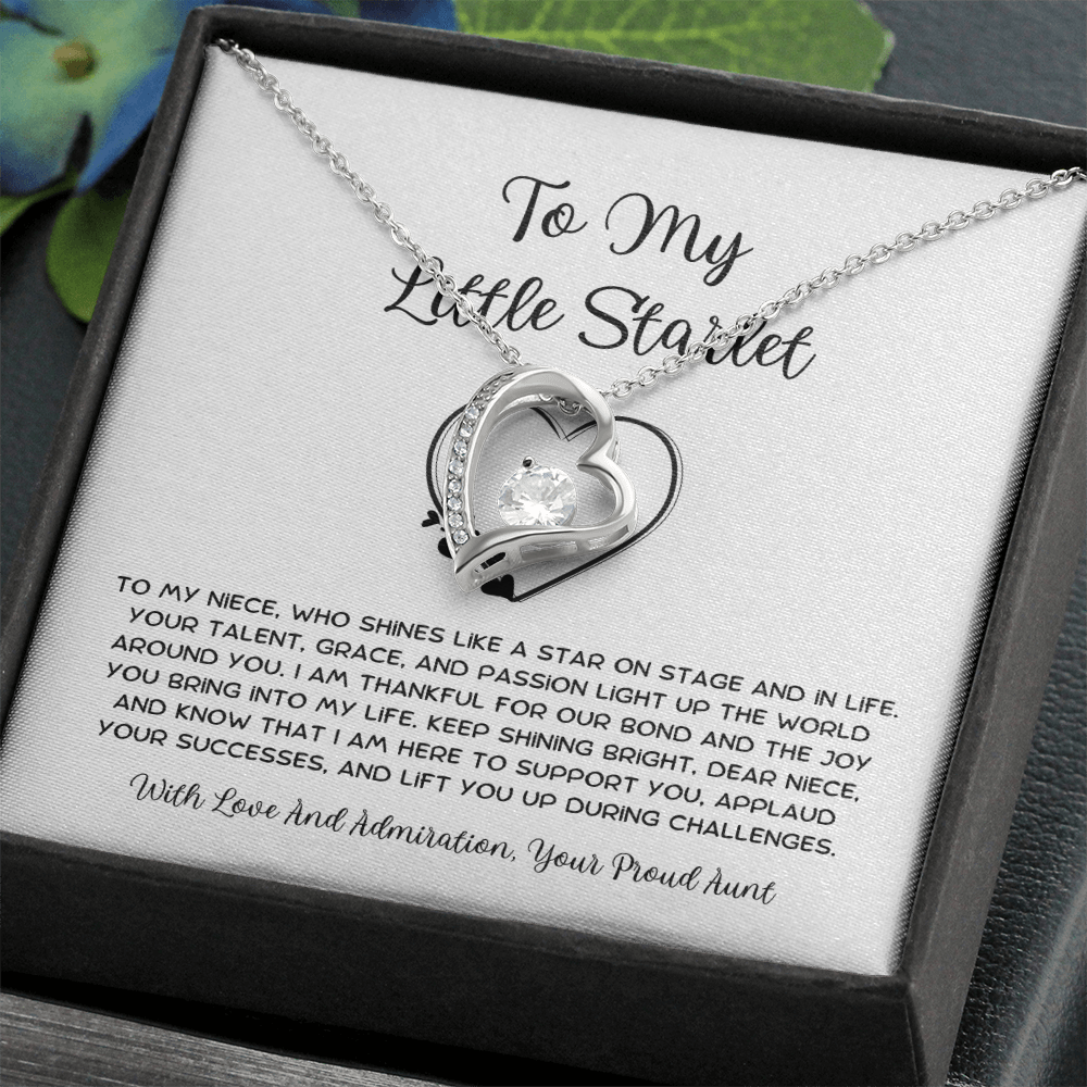 To My Little Starlet - From Aunt to Niece Forever Love Necklace