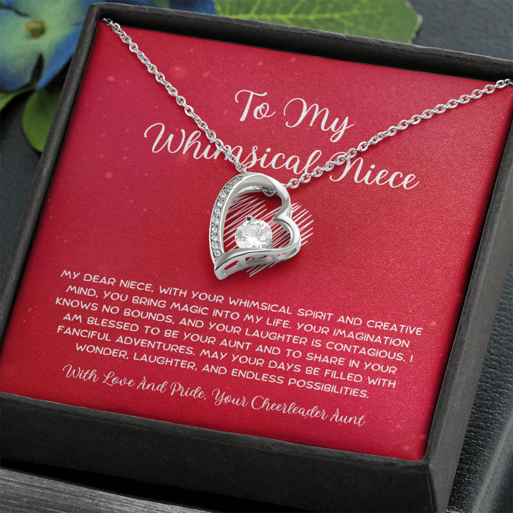 To My Whimsical Niece - From Aunt to Niece Forever Love Necklace