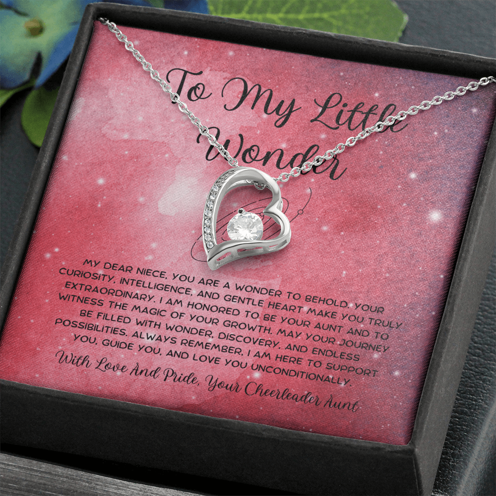 To My Little Wonder - From Aunt to Niece Forever Love Necklace