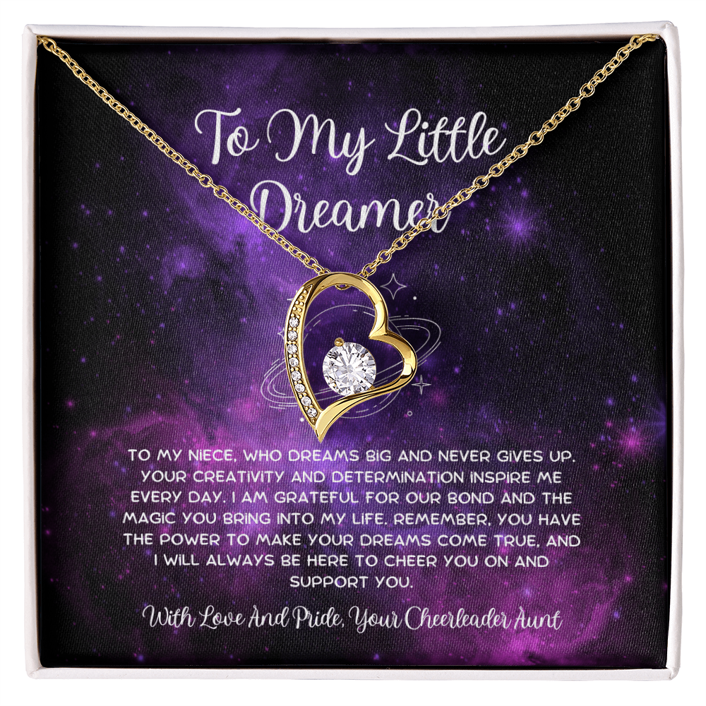 To My Little Dreamer - From Aunt to Niece Forever Love Necklace