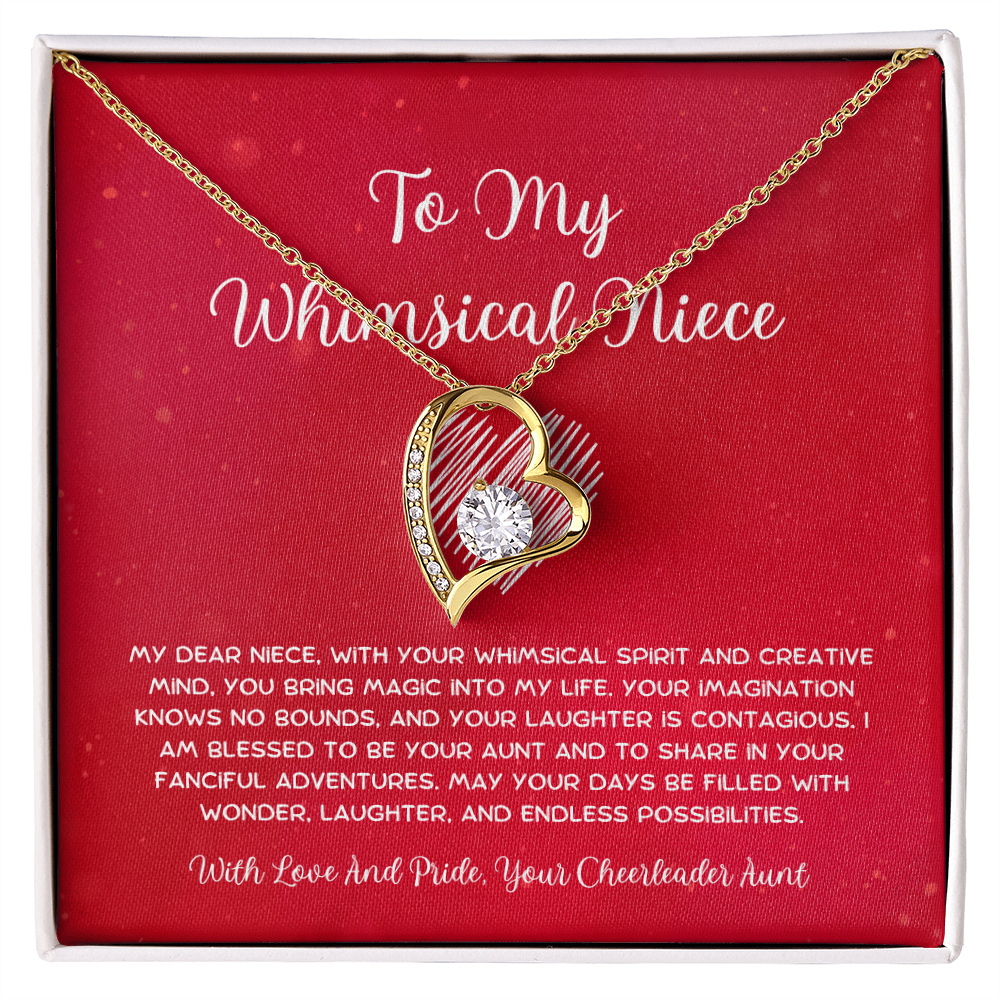 To My Whimsical Niece - From Aunt to Niece Forever Love Necklace