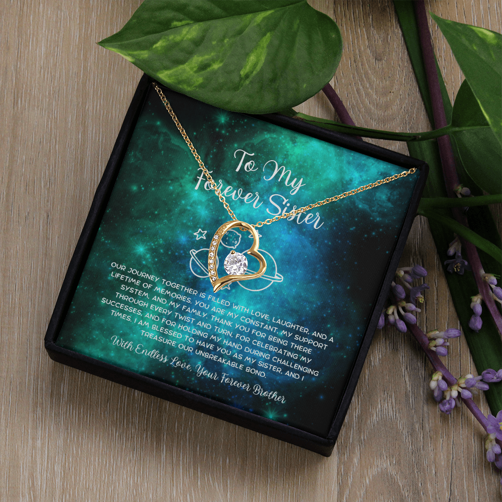 To My Forever Sister - From Brother To Sister Forever Love Necklace