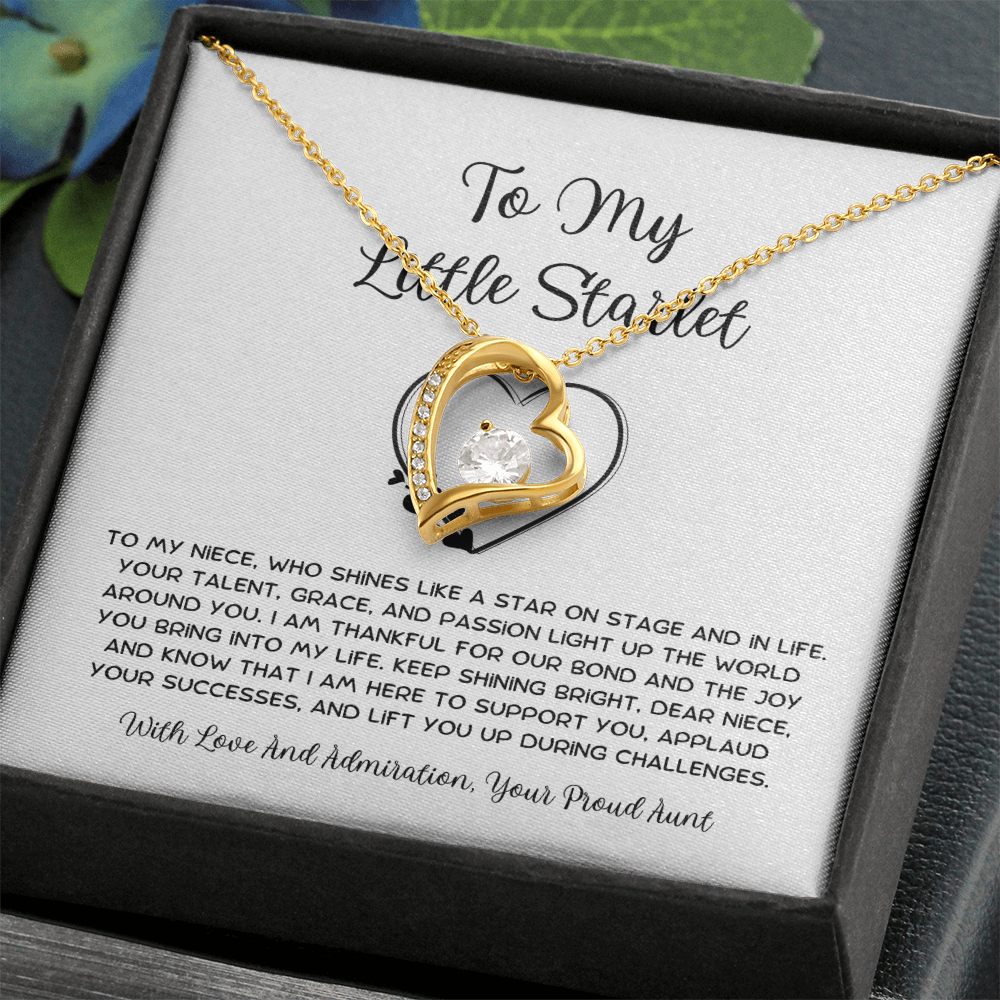 To My Little Starlet - From Aunt to Niece Forever Love Necklace