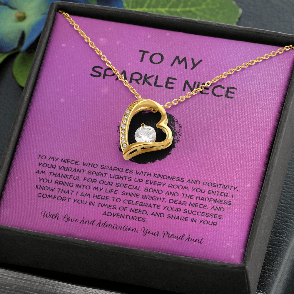 To My Sparkle Niece - From Aunt to Niece Forever Love Necklace