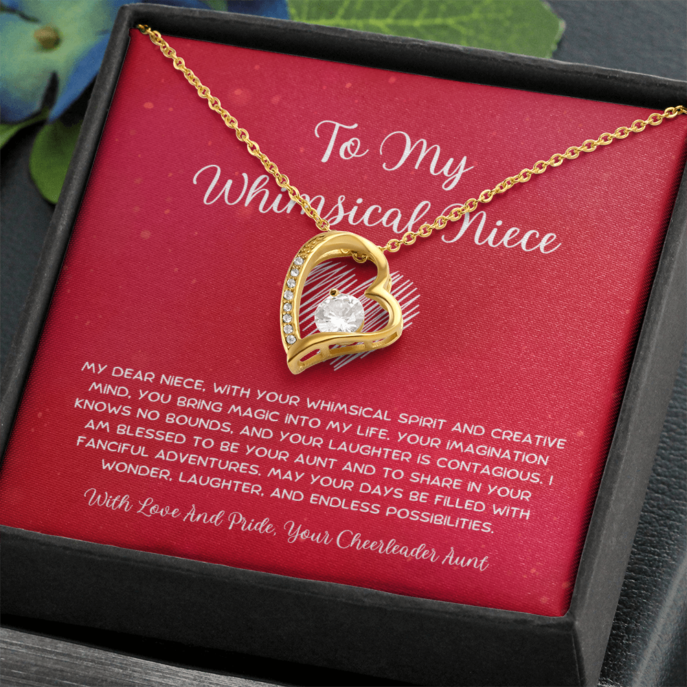 To My Whimsical Niece - From Aunt to Niece Forever Love Necklace